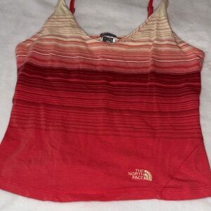 The North Face Women's Red and Cream Striped Camisole